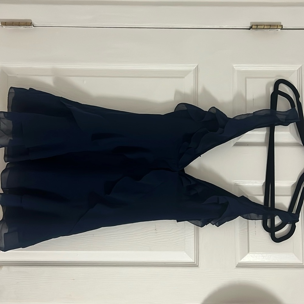 Hazel boutique blue ruffle dress